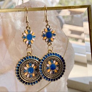3/$15 Bohemian Mandala Dangle Drop Earrings